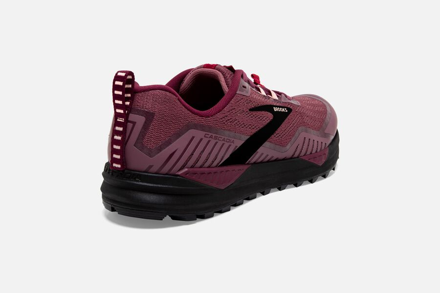 Brooks Israel Cascadia 15 Trail Running Shoes Womens - Burgundy - WLB-068172